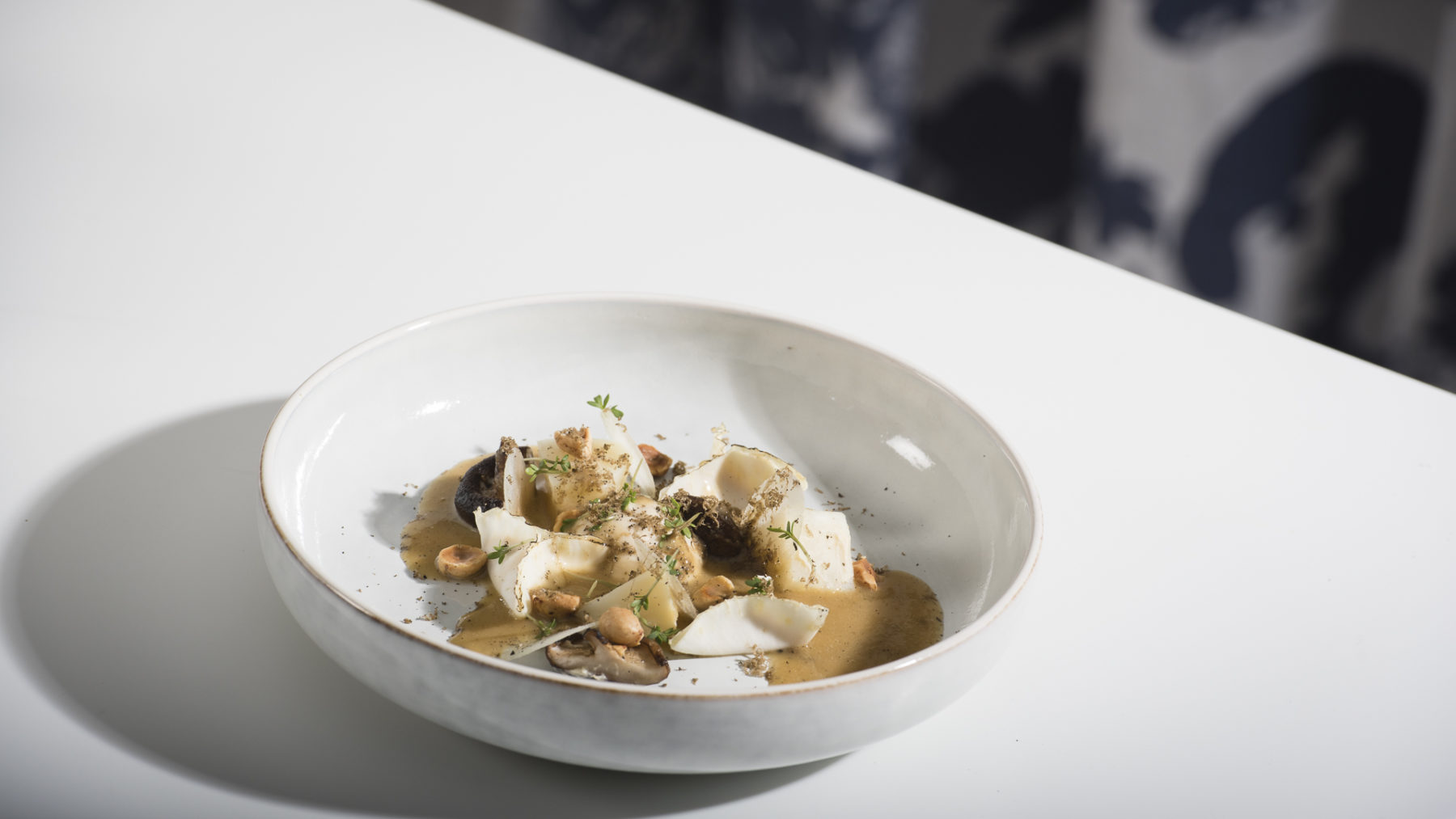 Celeriac with winter truffle, brown butter and hazelnuts - Recept hos AVEQIA Stockholm
